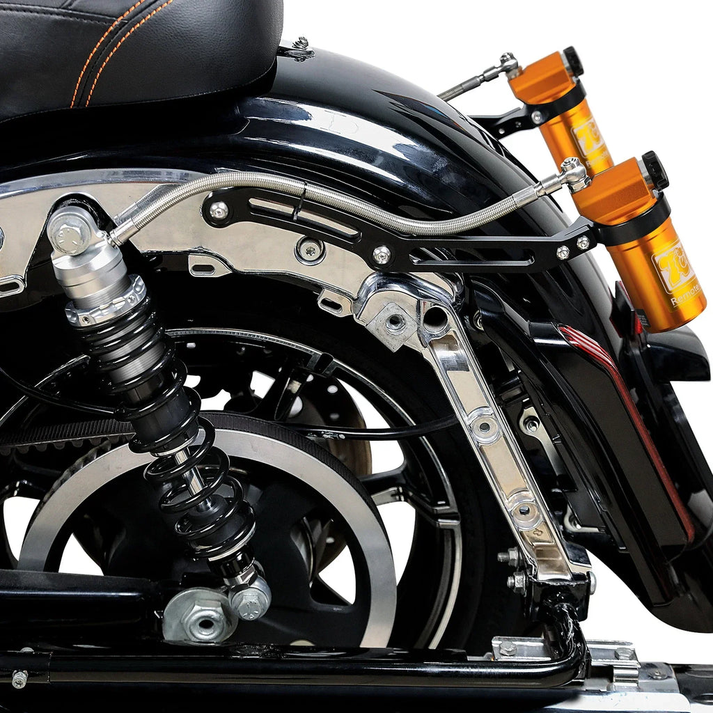 Remote Reservoir Rear Suspension Shocks for Harley Road Street Glide (2014-2024)