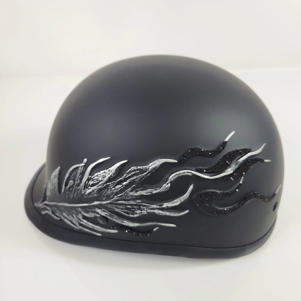 Swarovski Crystal Half Helmet for Motorcycle (DOT Approved, Low Profile)