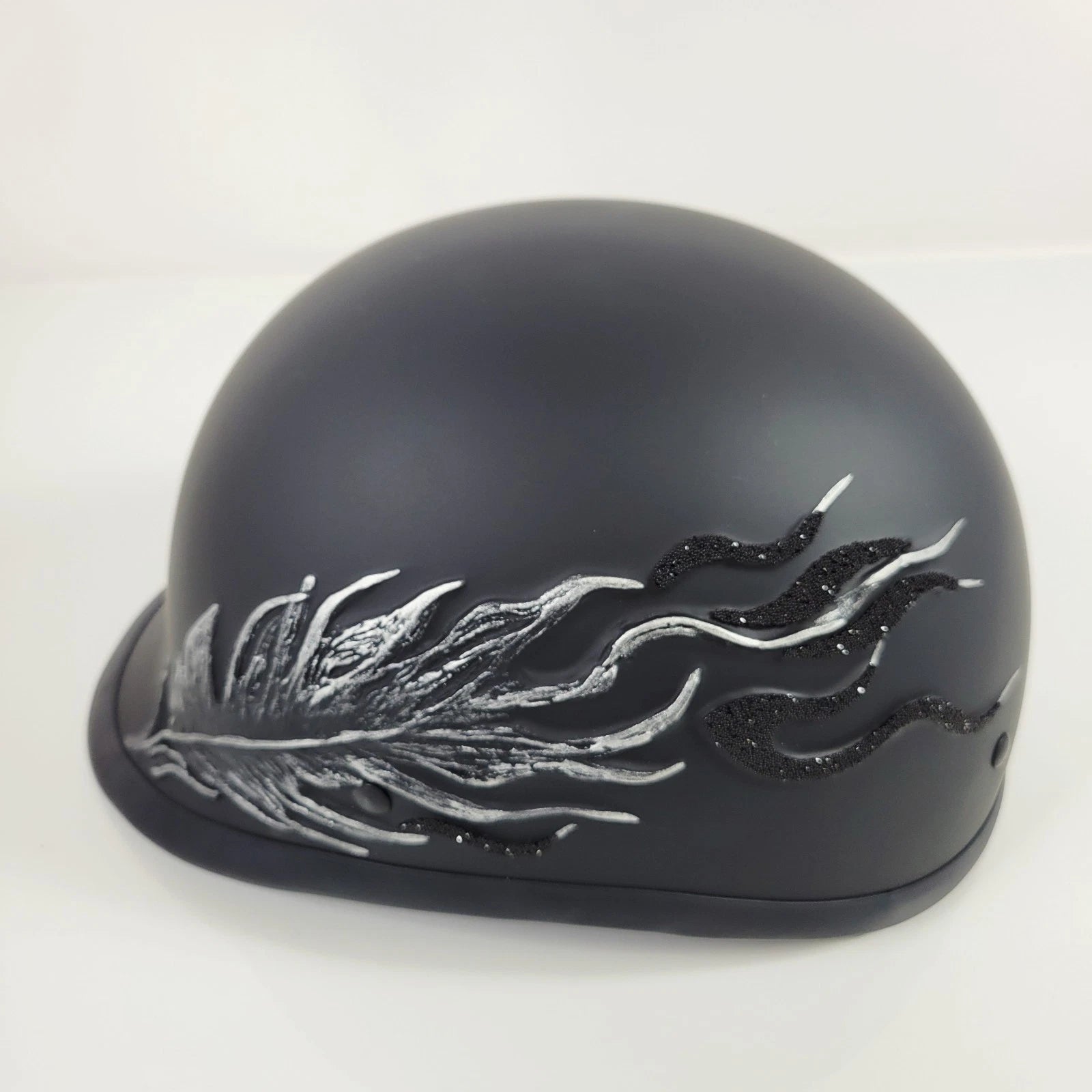 Swarovski Crystal Half Helmet for Motorcycle (DOT Approved, Low Profile)