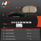 Set of 4 Front Ceramic Brake Pads for Ford Windstar (1999–2003)