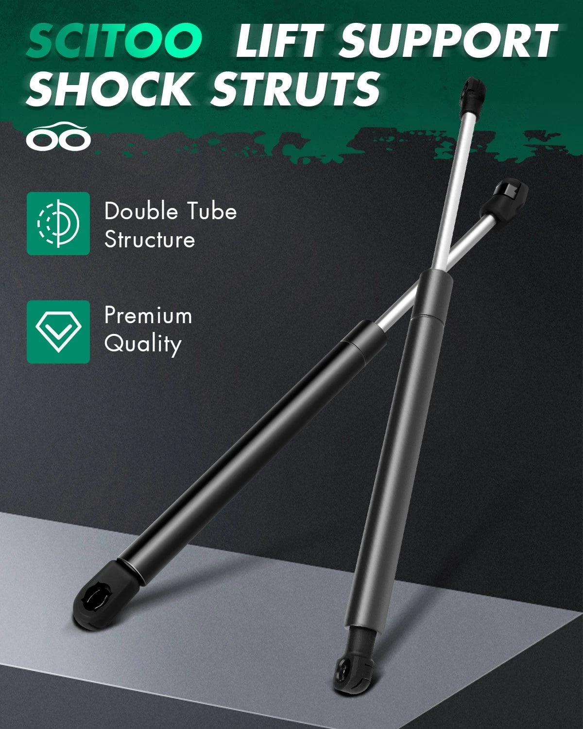 2 Hood Trunk Lift Supports for Infiniti M35 M45 (2006–2010)