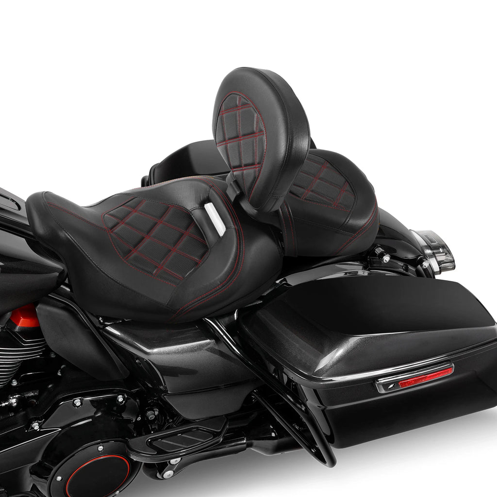 Driver Passenger Seats & Rider Backrest for Harley CVO Road Glide (2009–2023)
