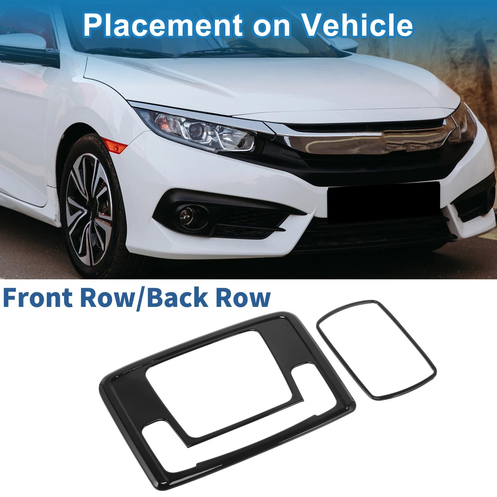 Set of 2 Headlight Trim Bezels for Honda Civic (2023–2024)