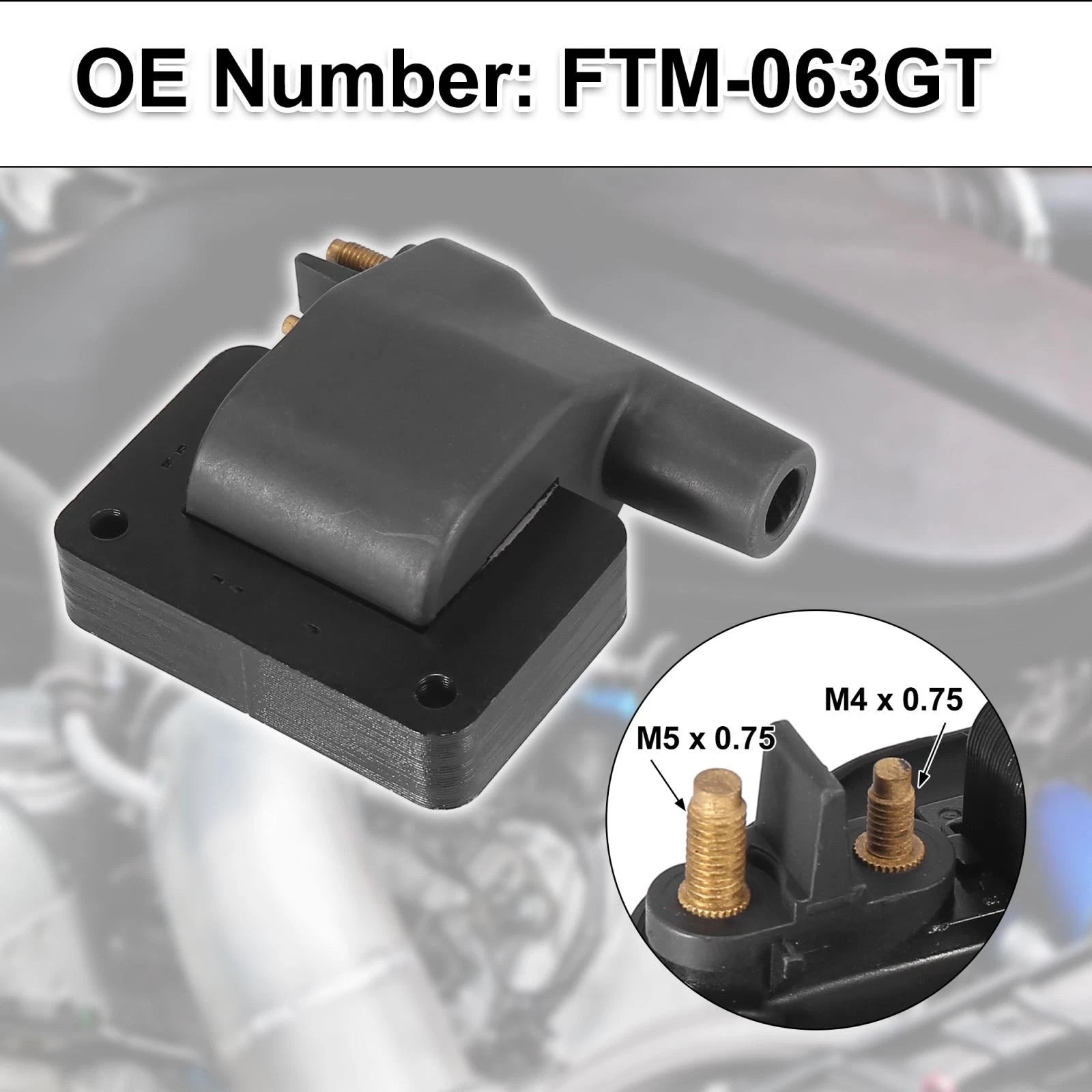 Ignition Coil for Dodge Ram 50, Mitsubishi Montero (FTM-063GT)