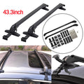 Aluminum Roof Rail Luggage Rack for Car - Black with Lock & Key