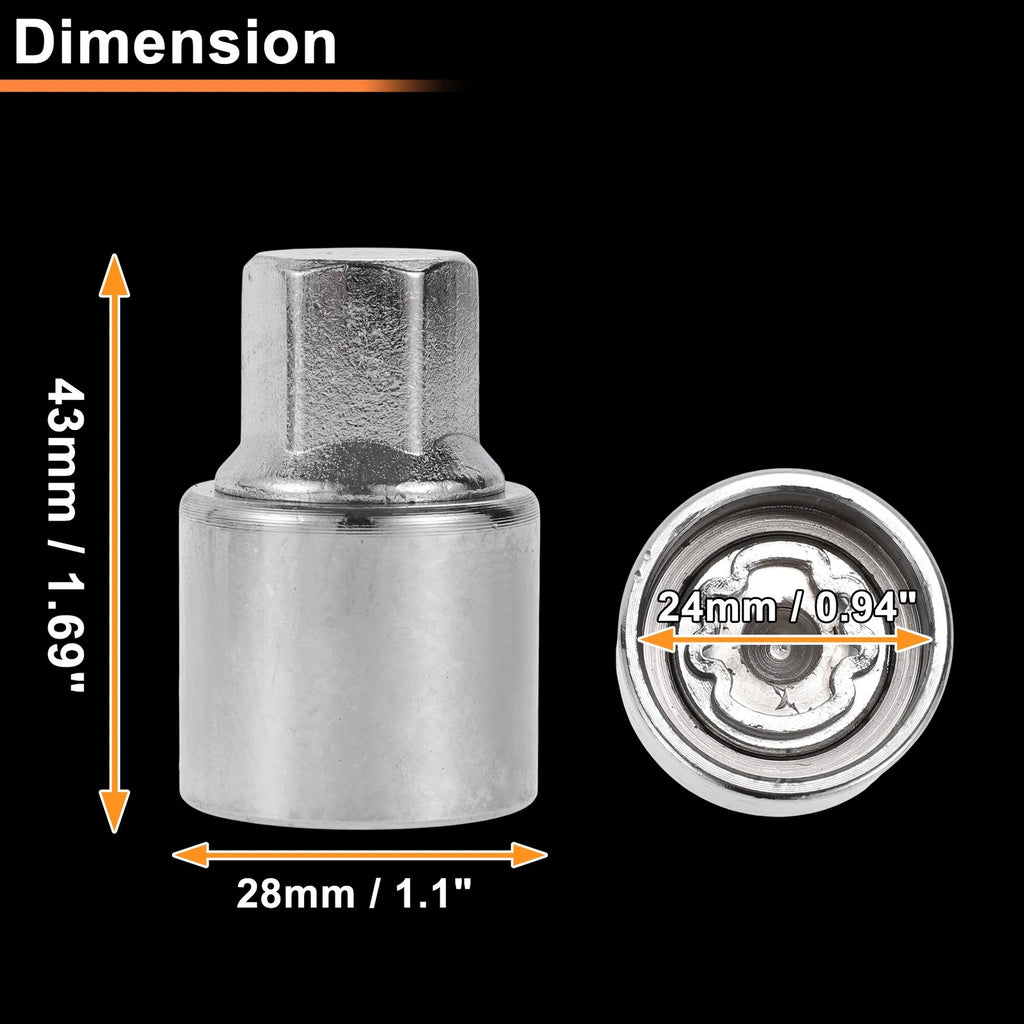 322 Wheel Lock Lug Nut for Mercedes-Benz (Locking Nut Key Socket)