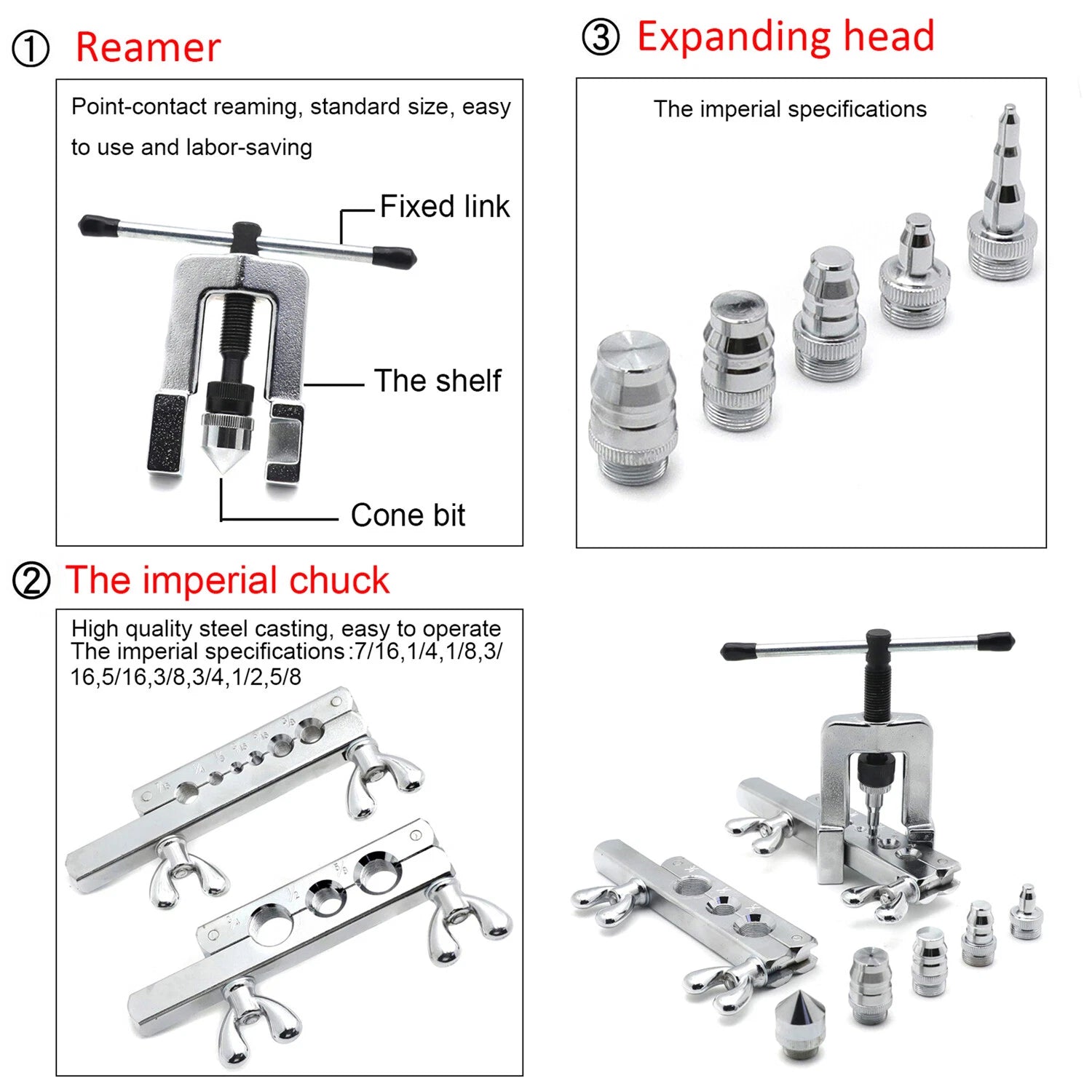 Flaring Tool Kit Set for Automotive Plumbing (14 Pieces)