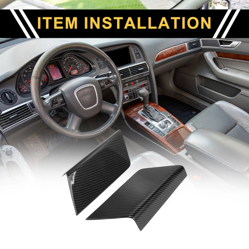 1 Pair Carbon Fiber Door Panel Handle Covers for Ford F-150 (2021–2024)