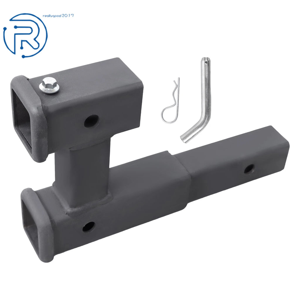 Adjustable Dual Ball Hitch Adapter for 2 Inch Receiver (5000LB Capacity)
