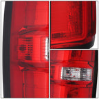 Driver Side Taillight for GMC Sierra 1500 (2014–2015) OE Chrome Red Lens