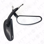 Pair of Black Teardrop Racing Mirrors for Harley Street Bob Fat Bob (1982–2017)