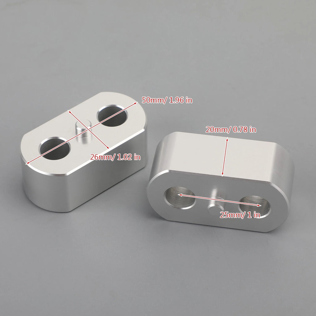 CNC Silver Handlebar Bar Risers for Tiger 800 1200 XC/XCX/XR/XRX (2012–2020)