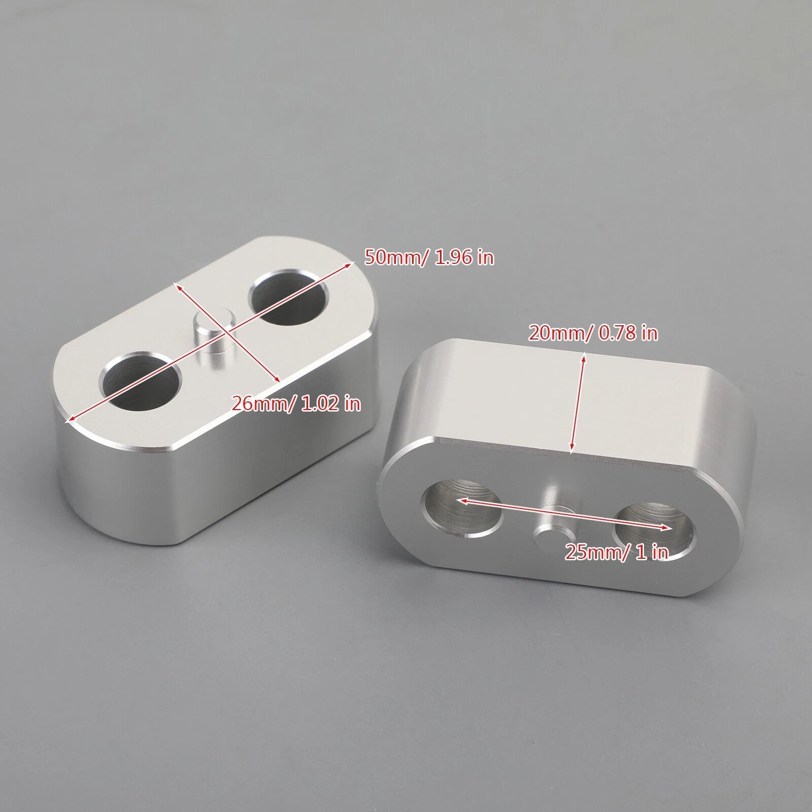 CNC Silver Handlebar Bar Risers for Tiger 800 1200 XC/XCX/XR/XRX (2012–2020)
