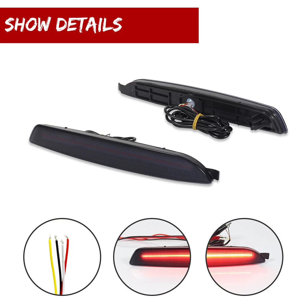 Smoked LED Rear Bumper Reflectors for Kia Sorento (2011–2013)