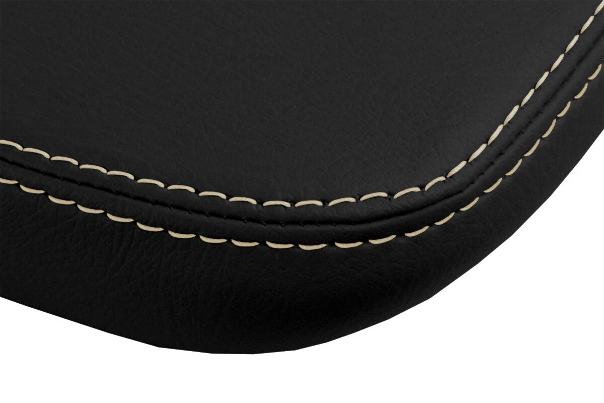 Leather Console Lid Armrest Cover for Chrysler 200 (2011–2014) Beige Stitch