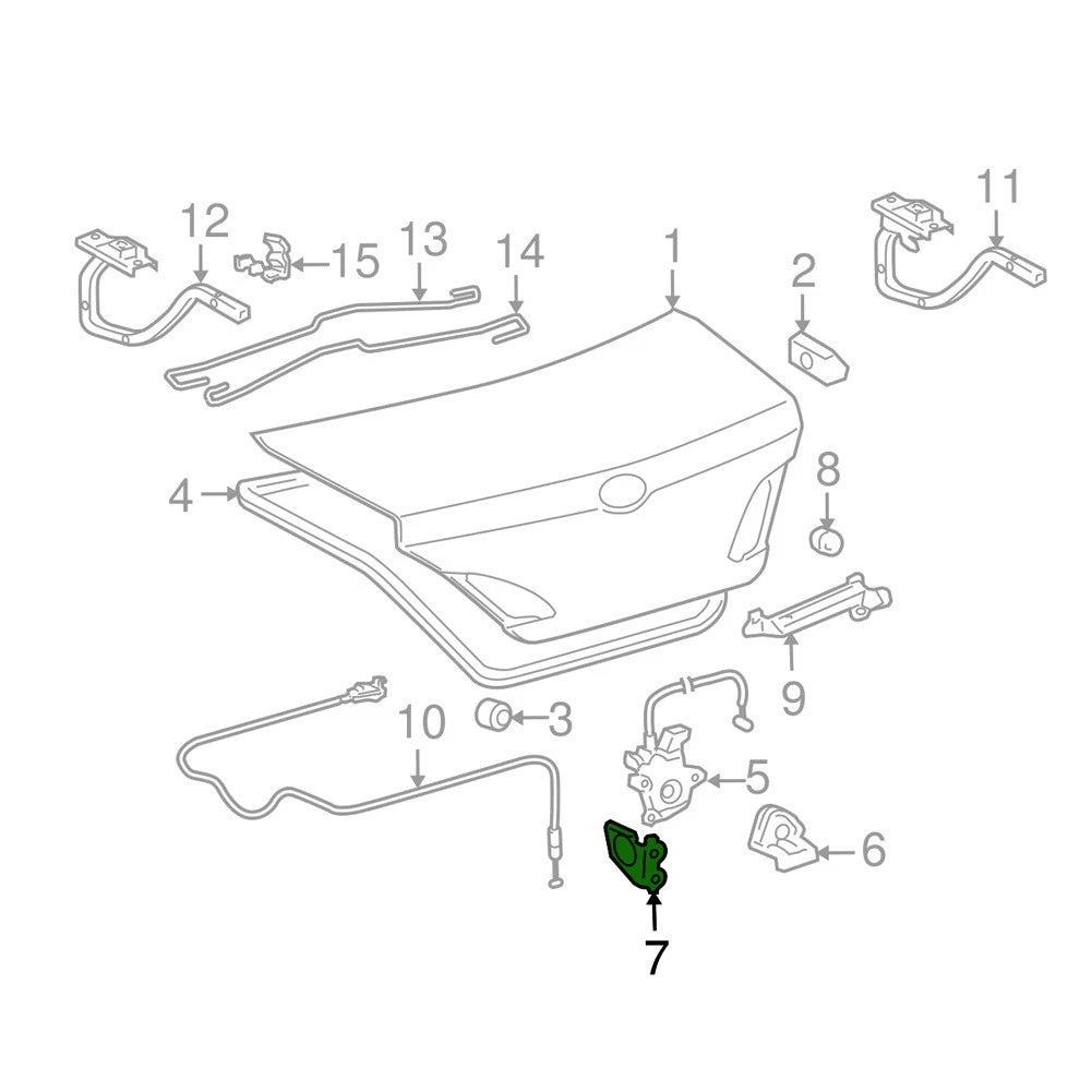Trunk Lock Ring Door-Lock Bracket for Toyota Corolla (2009–2013) 64621-AC010
