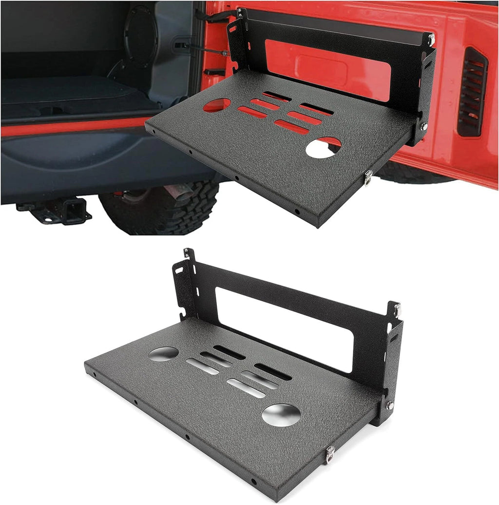 Rear Door Tailgate Table Cargo Shelf Rack for Jeep Wrangler JK JKU (2007–2019)