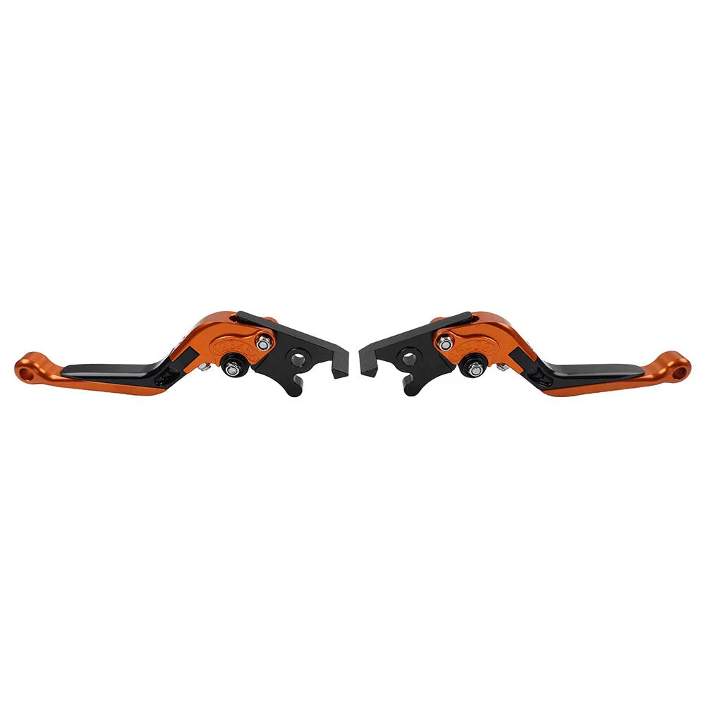 CNC Orange Extendable Brake Clutch Levers for Suzuki DL1000, GSX1400
