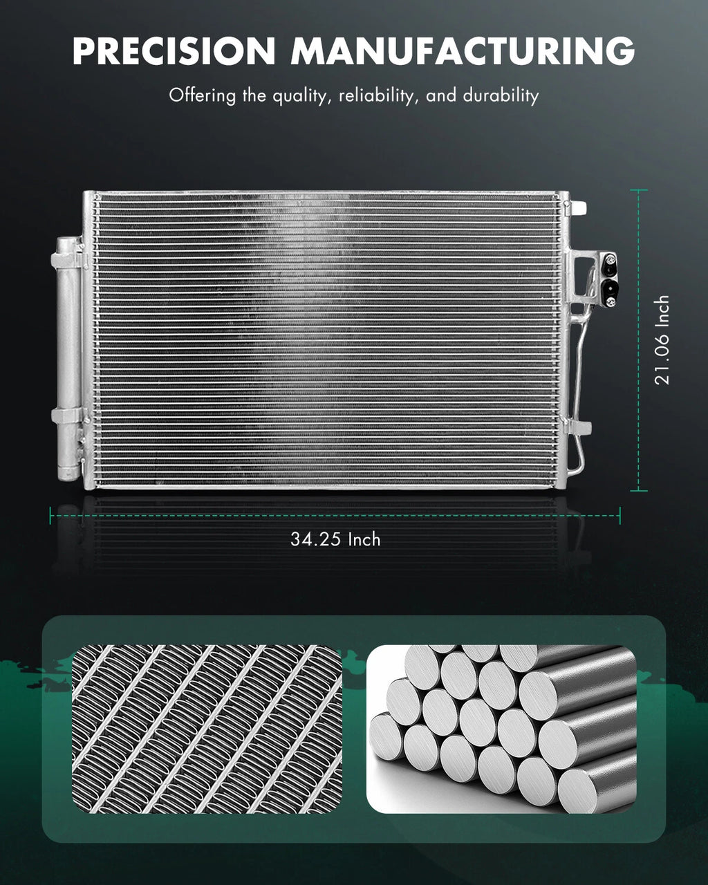 Aluminum A/C Condenser for Kia Sorento (2011–2015) 3882