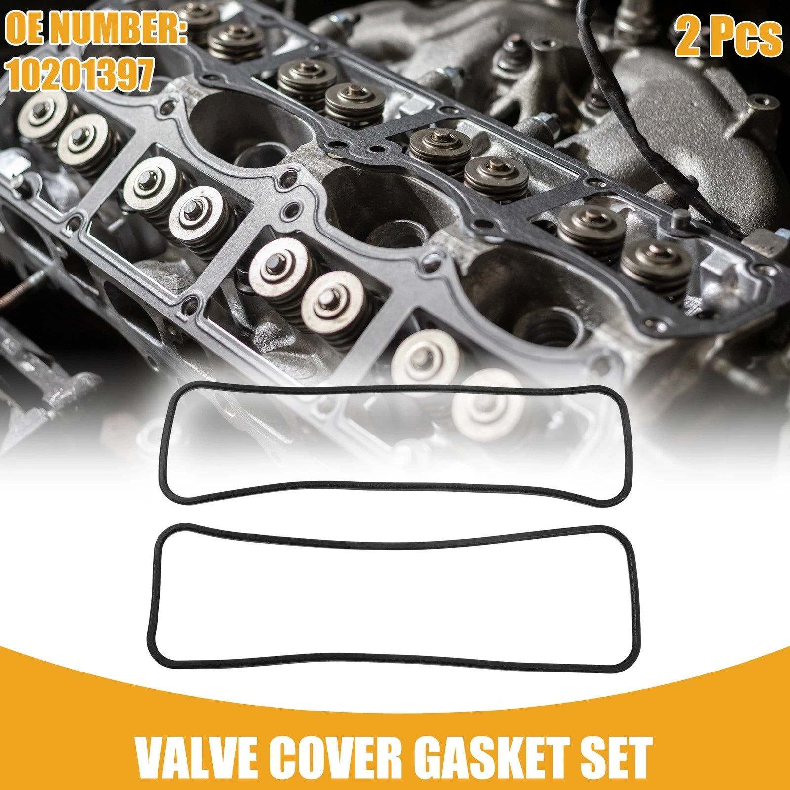 2pcs Engine Valve Cover Gasket No. 10201397 for Chevrolet Silverado 1500 (2014–2018)