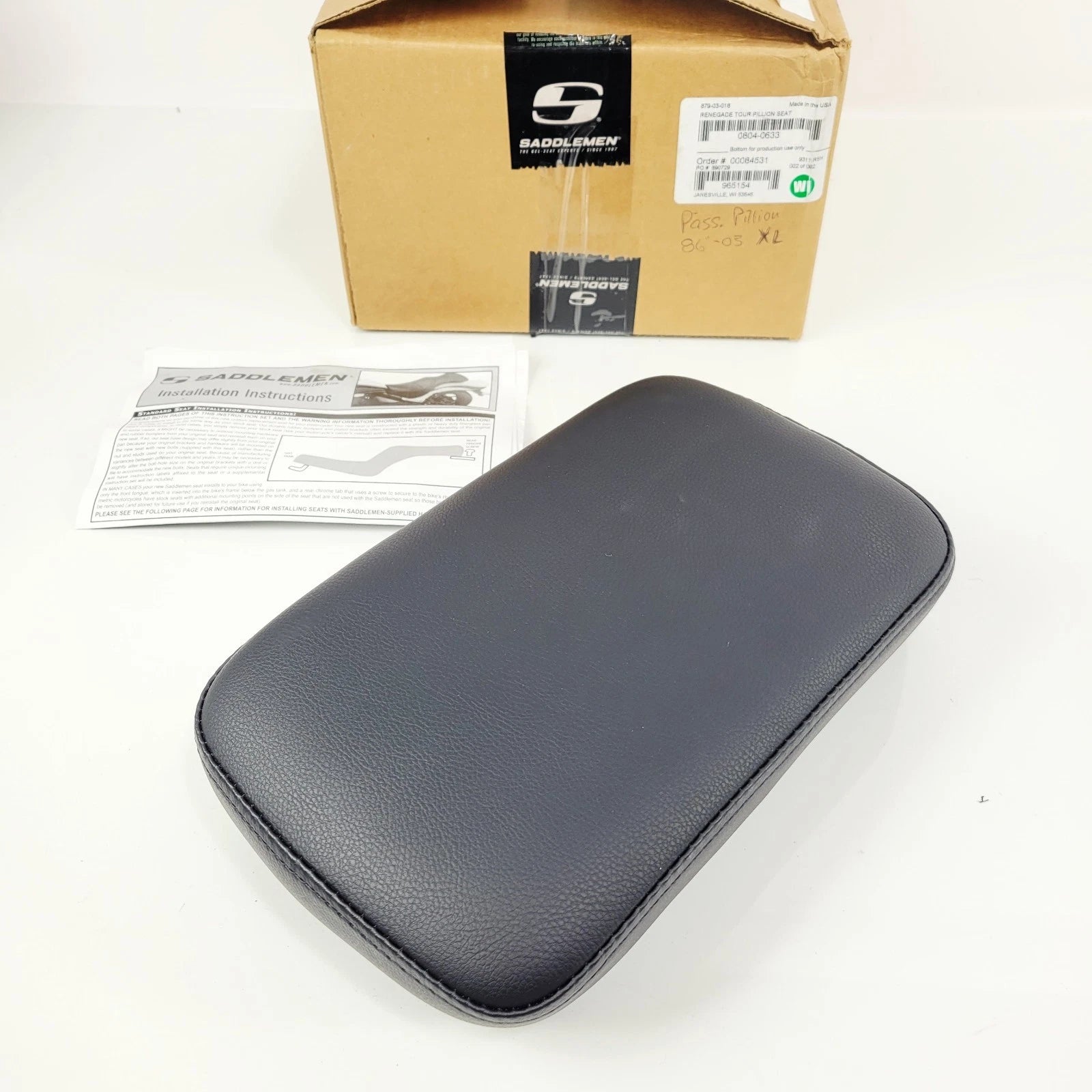Saddlemen Renegade Touring Pillion Pad 879-03-016 for Harley Sportster XL (1986–2003)