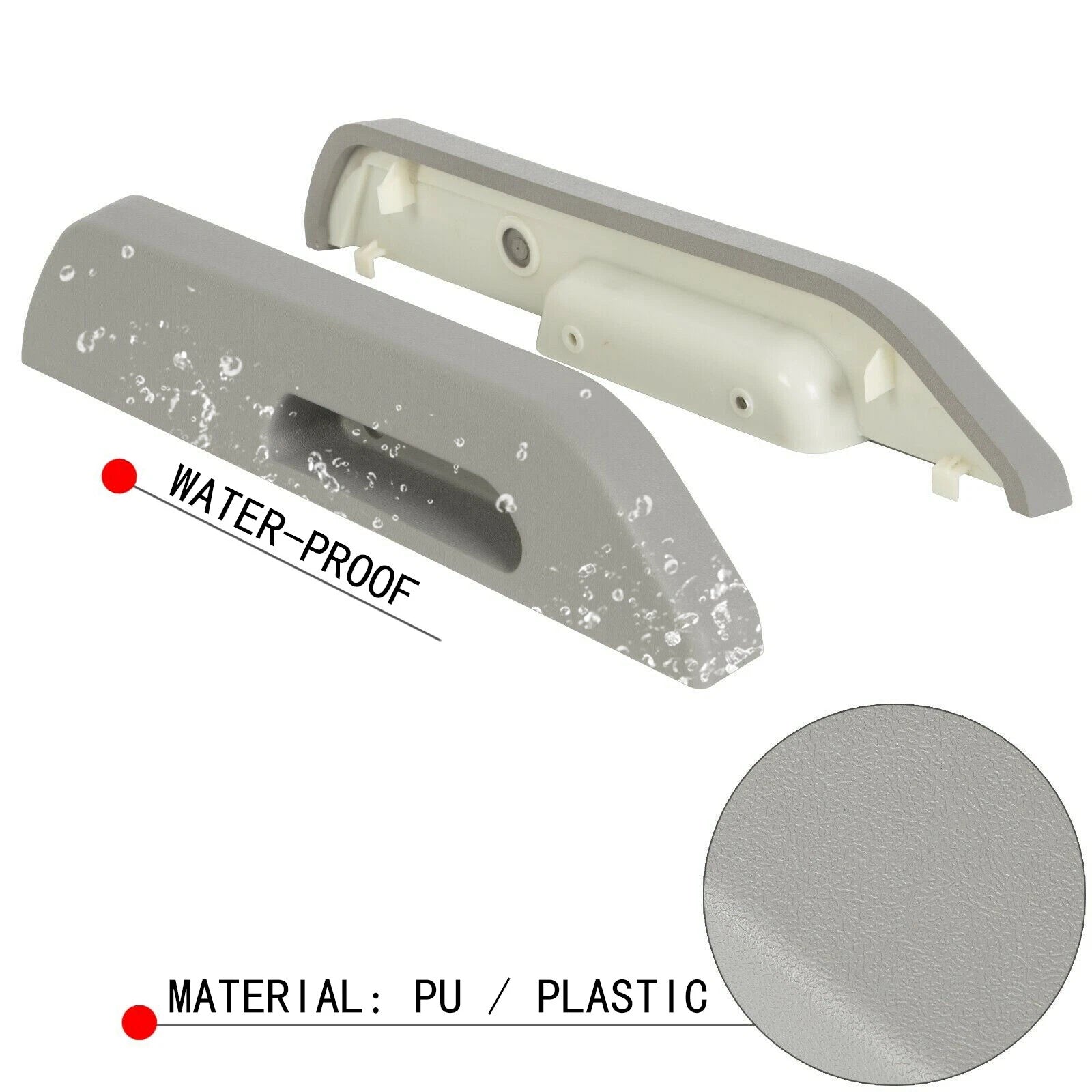 Front Left & Right Door Armrest for Chevy GMC C/K 1500 2500 3500 (1988–1994) Gray