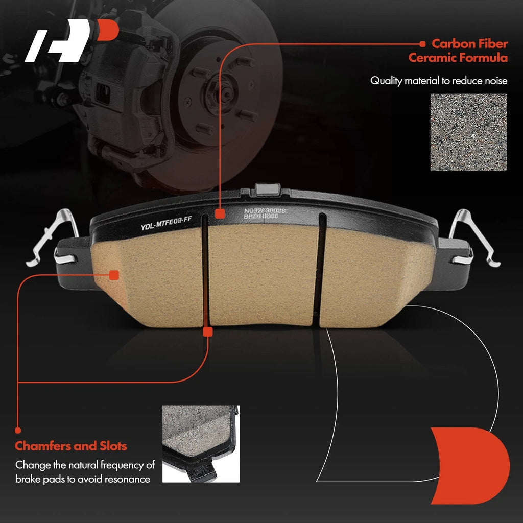 Set of 4 Front Side Ceramic Brake Pads for Honda Accord (2016–2017)