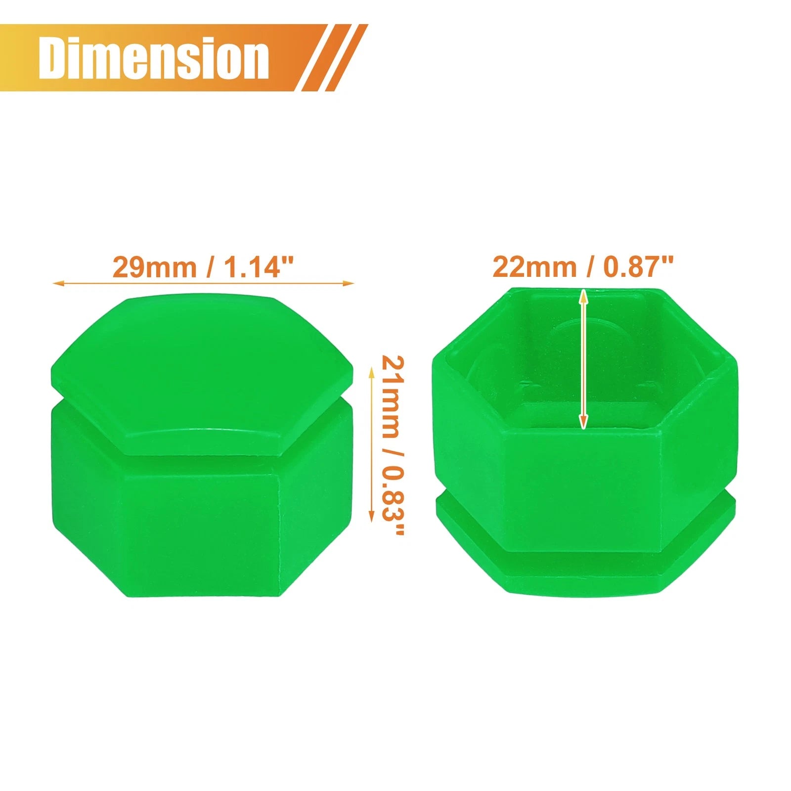 20 Pcs 22mm Wheel Lug Nut Cover for Land Rover Range Rover Sport (2006–2013) Green 724117442804