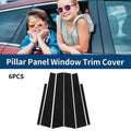 6 Pcs Car Pillar Window Trim Cover for Honda Accord EX-L (2013–2017) Black