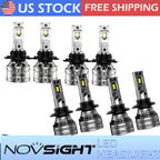 8X 9005 H11 LED Headlights Kit Combo Bulb 6500K High Low Beam