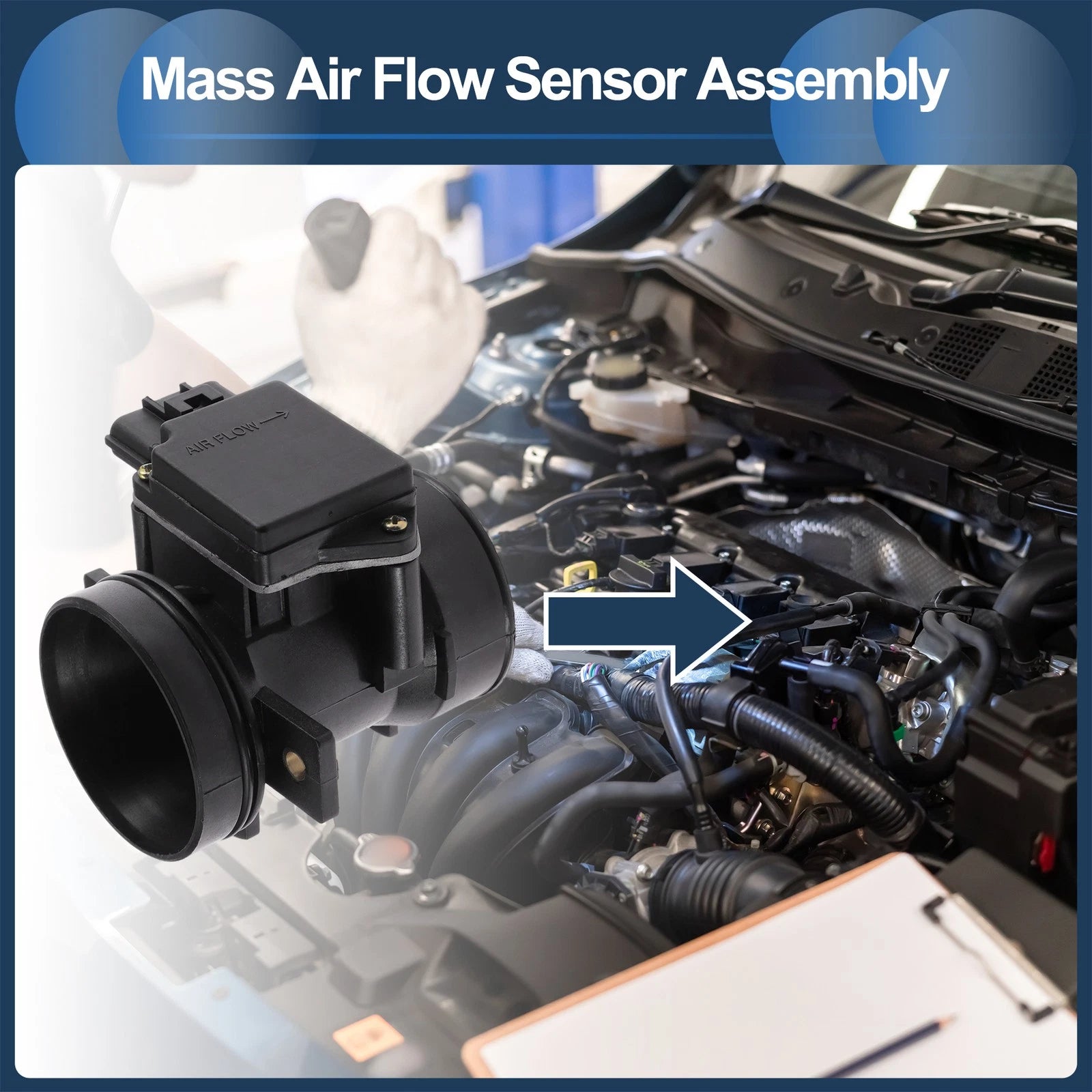 Mass Air Flow Sensor Assembly 98AB12B579B3B for Ford Mondeo II (1996–2000)