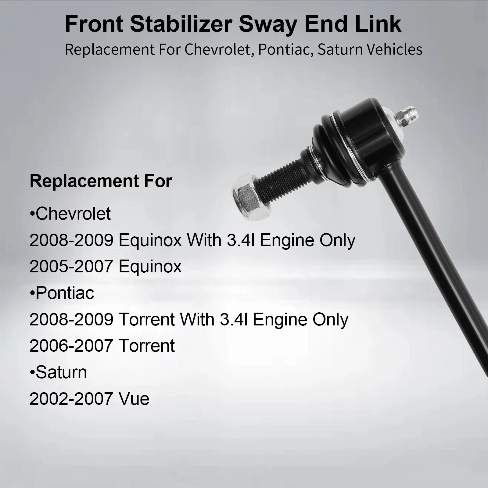 2X Front Stabilizer Sway Bar End Link for Chevy Equinox Torrent (2002–2009)