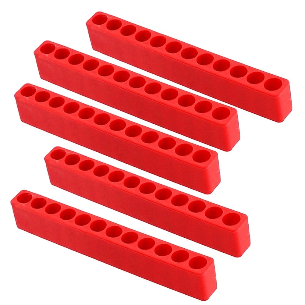 5pcs Bit Holder for Screwdriver Storage Organizer Rack (12 Hole, 14 Hex Shank)