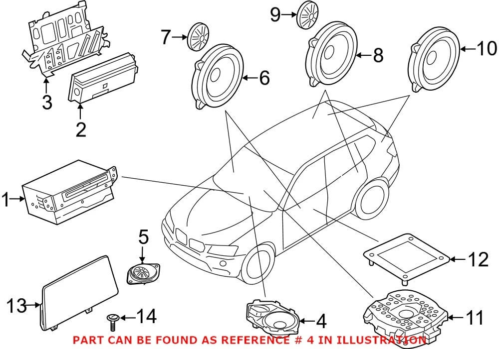 Genuine OEM Front Center Speaker 65136809628 for BMW 230i (2022)