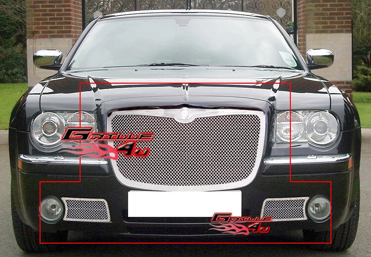 Stainless Mesh Grille Combo for Chrysler 300C (2005–2010)