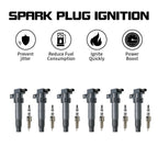Set of 6 Ignition Coils & Spark Plugs for Hyundai Kia (2010–2020)