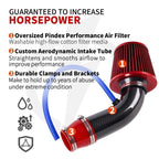 3" Carbon Fiber Cold Air Intake Filter Induction Pipe System for Cars