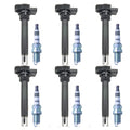 Set of 6 Ignition Coils & NGK Laser Iridium Spark Plugs for Audi A4 A6 Q5 (2009–2016)