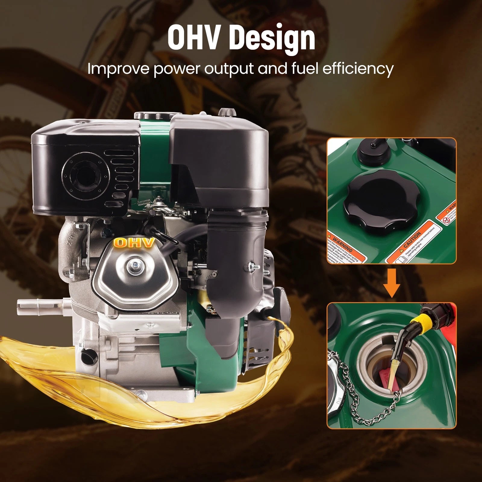 4 Stroke 15HP 420cc Engine Motor for Water Pump (OHV)