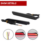 2X Smoked Lens Red LED Rear Bumper Reflector for Lexus ISF RCF (2008–2020)