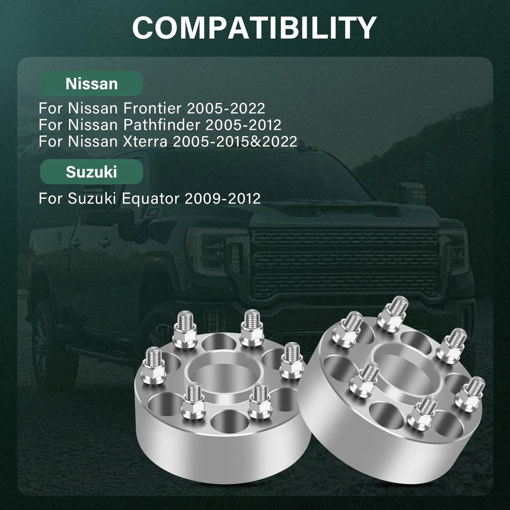 2X 2" Hub Centric Wheel Spacers 6x4.5 for Nissan Frontier Pathfinder (2005–2012)