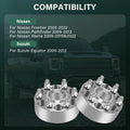 2X 2" Hub Centric Wheel Spacers 6x4.5 for Nissan Frontier Pathfinder (2005–2012)