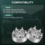2X 2" Hub Centric Wheel Spacers 6x4.5 for Nissan Frontier Pathfinder (2005–2012)