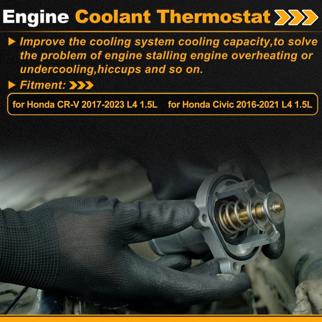 Engine Coolant Thermostat 0619359B305 for Honda CR-V (2017–2023) L4 1.5L