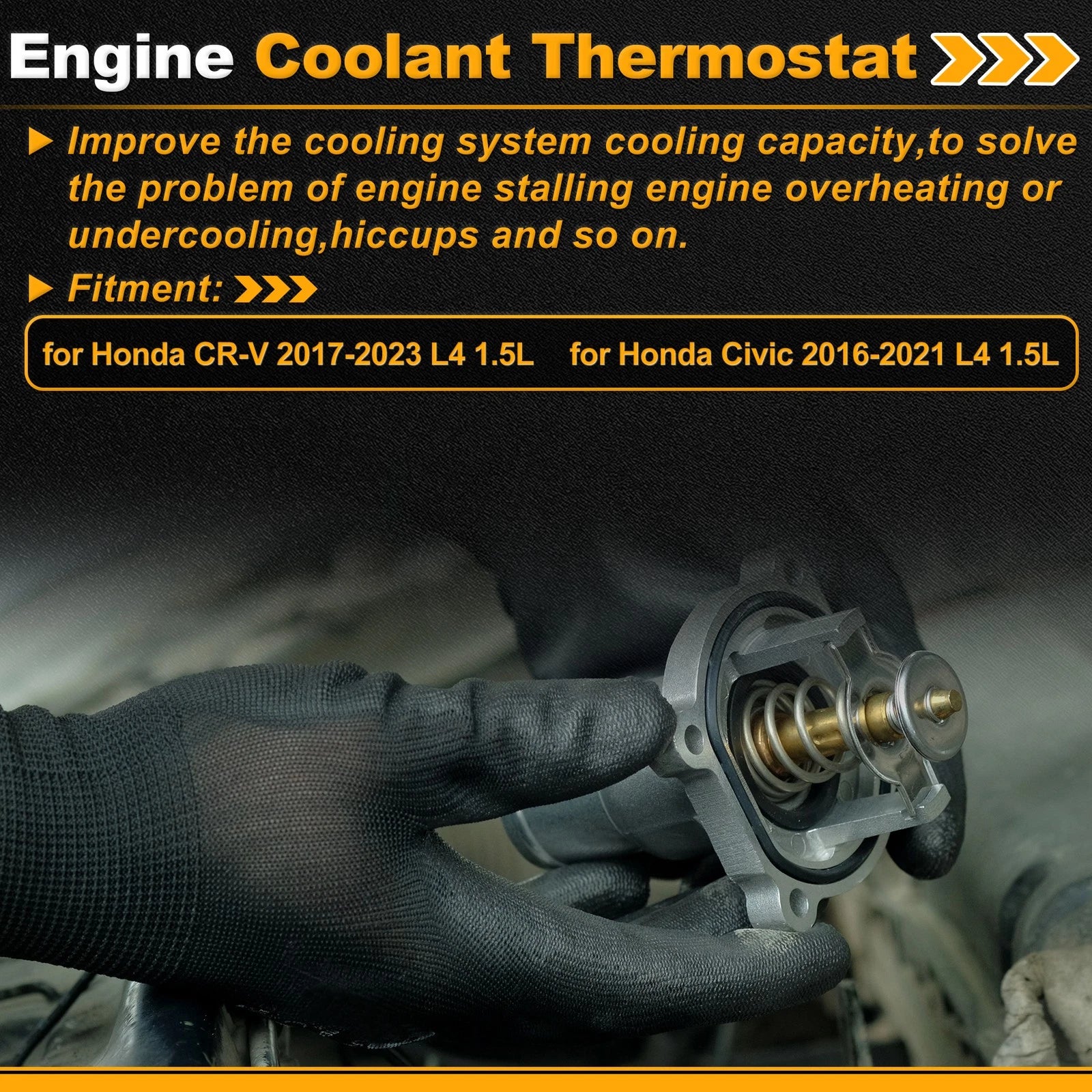 Engine Coolant Thermostat 0619359B305 for Honda CR-V (2017–2023) L4 1.5L