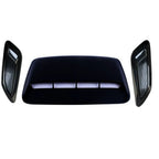 3 x Universal Car Air Flow Intake Hood Scoop Vent Cover Glossy Black