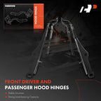 2X Front Hood Hinges for Chrysler 300 Dodge Charger (2011–2022)