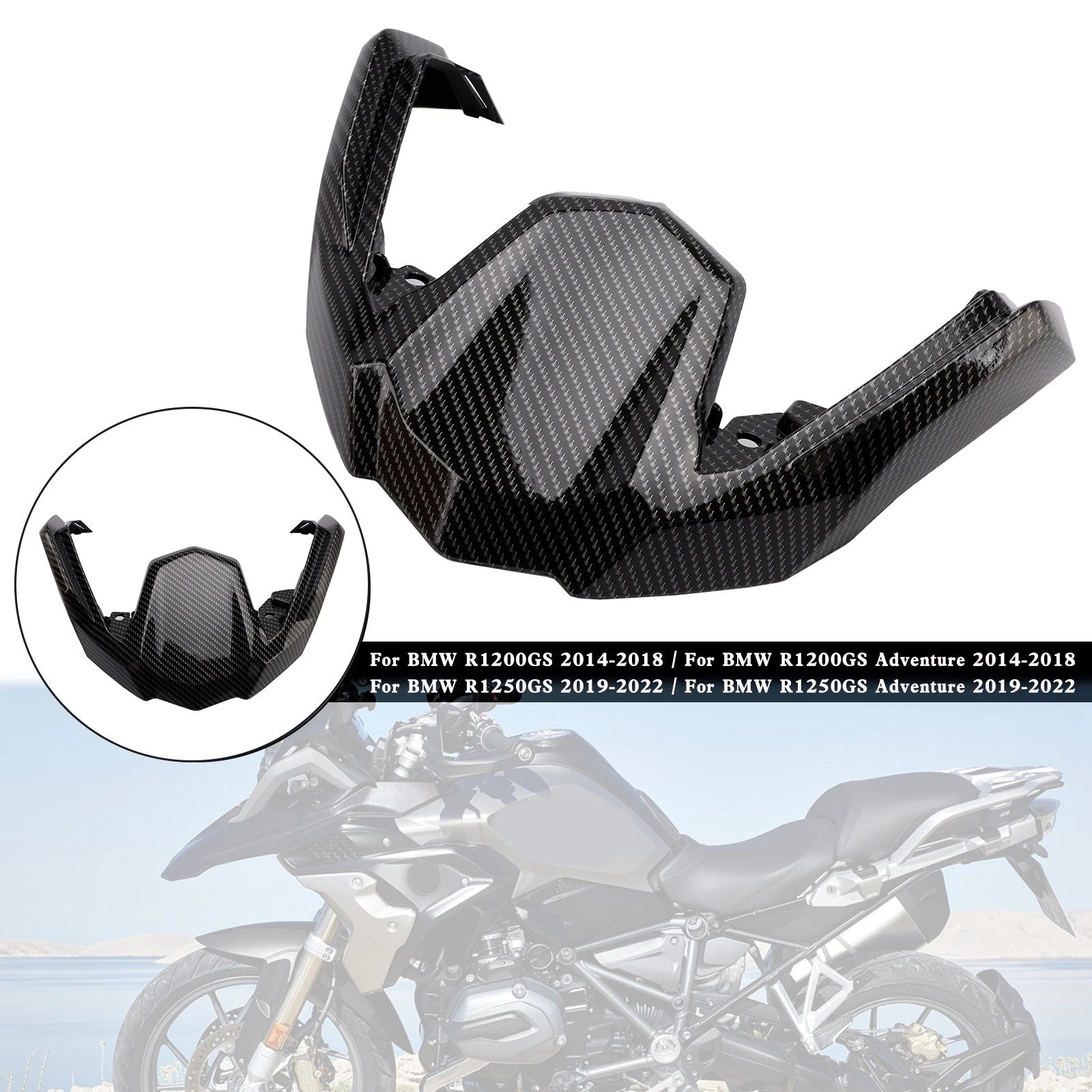 Carbon Mudguard Extension Beak Nose for BMW R1200 R1250 GS Adventure (2014–2022)