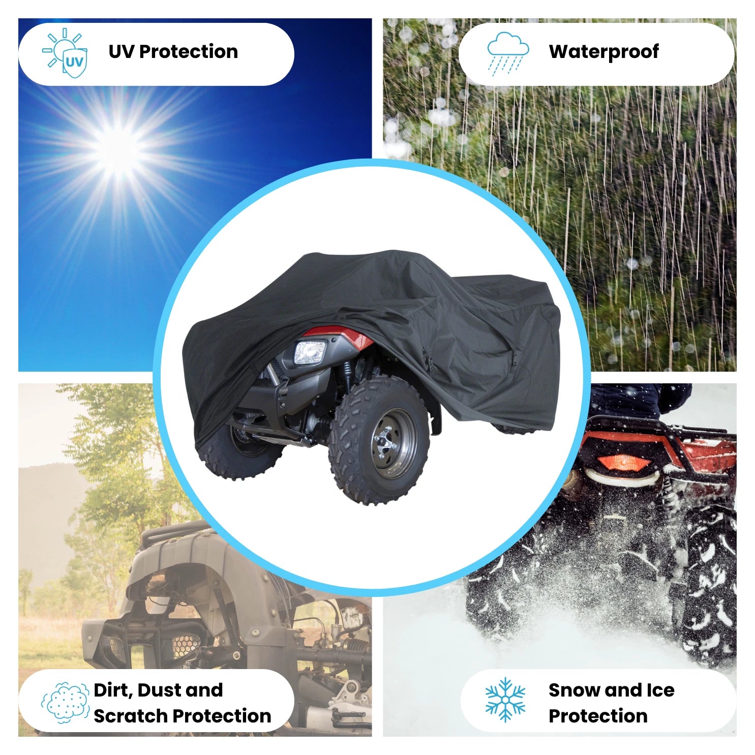 ATV Covers for Suzuki Quad Runner (1990–2002) Waterproof, Trailerable