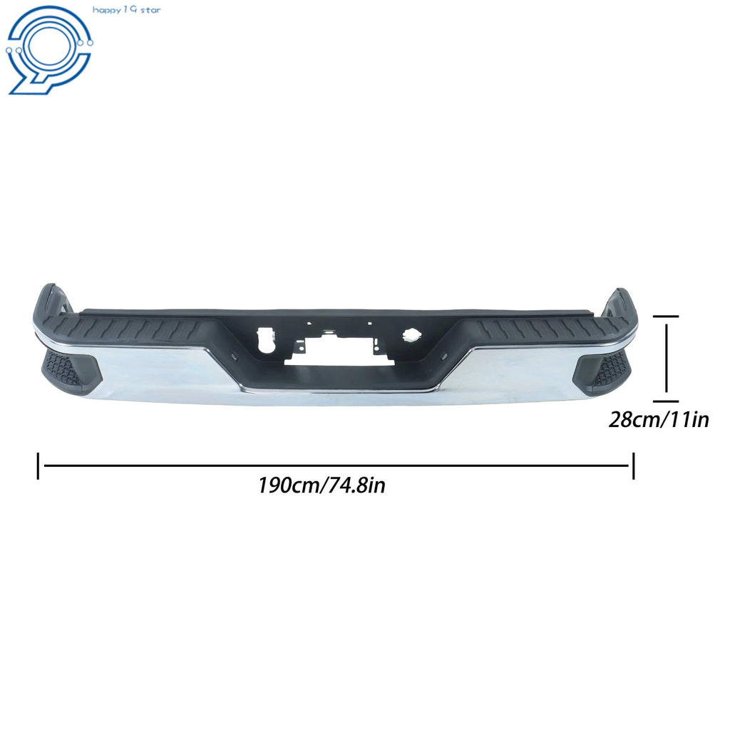 Chrome Rear Bumper Assembly for Chevy Silverado GMC Sierra 2500 3500HD (2020–2025)